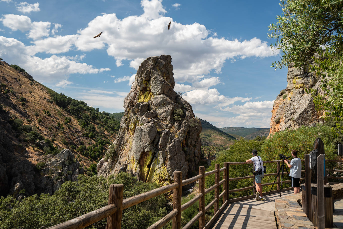 Turistas en Monfragüe.