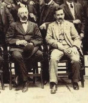 Unamuno y Castillo en el Instituto de Cáceres en 1908.
