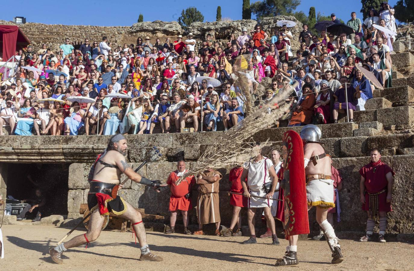 Los gladiadores vuelven a la arena del Anfiteatro de Mérida