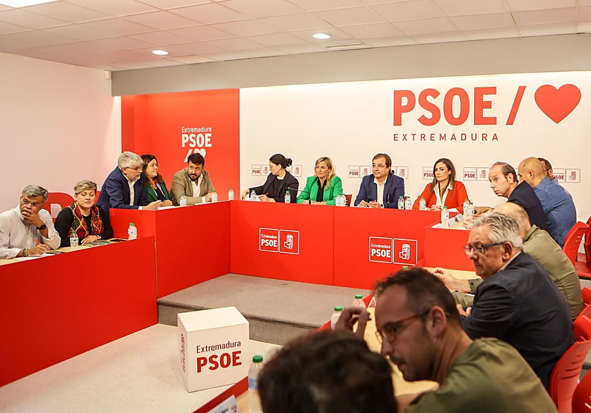 Imagen de la última reunión de la Ejecutiva Regional del PSOE.