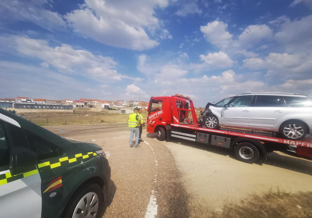 Así han quedado los vehículos tras el accidente en La Coronada