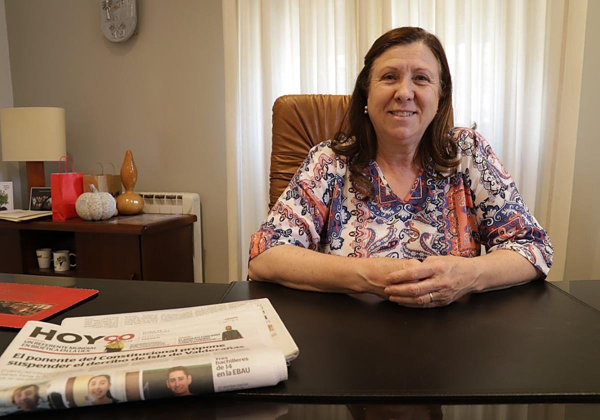 María Fernanda Sánchez posa en su despacho de la Alcaldía.