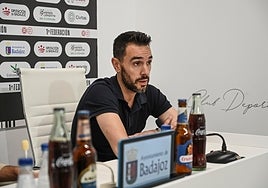 Guzmán Casaseca, durante la rueda de prensa de presentación de David Tenorio.