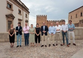 De izquierda a derecha, Preciados, Orgaz, Leal, Carrasco, Solís, Mateos, Borrega, Muriel, Bazo y Suárez.