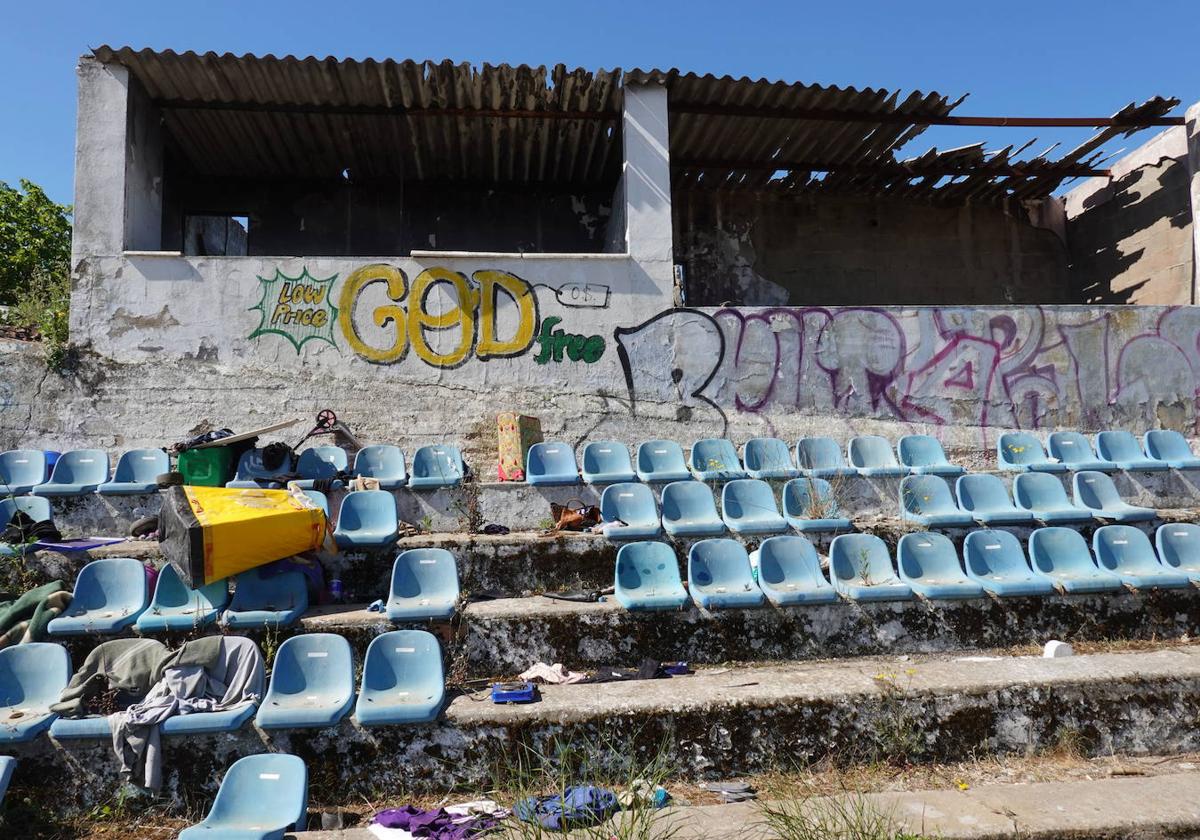 Instalaciones abandonadas del estadio José Pache.