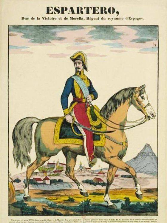 El héroe militar Baldomero Espartero fue tres veces presidente del Consejo de Ministros, y Regente del Reino de España en nombre de la niña Isabel II, desde 1840 a 1843.