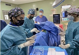 Intervención en un quirófano del SES el pasado verano.