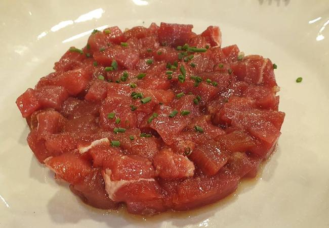 Tartar de atún rojo de Cuchará y paso atrás.