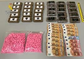 Imagen de la droga aprehendida