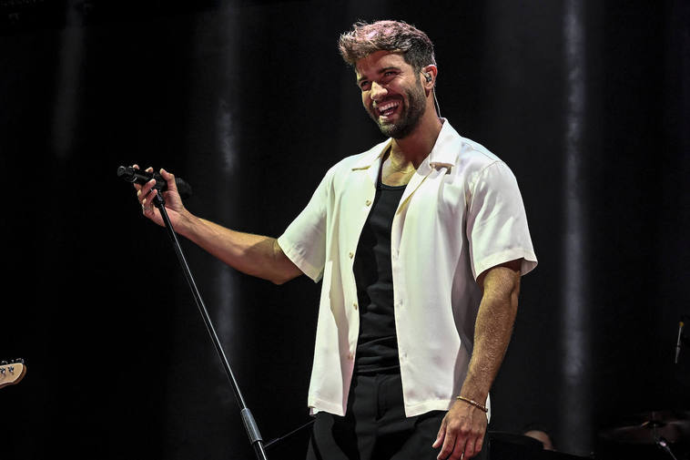 Pablo Alborán en su concierto anoche en La Alcazaba