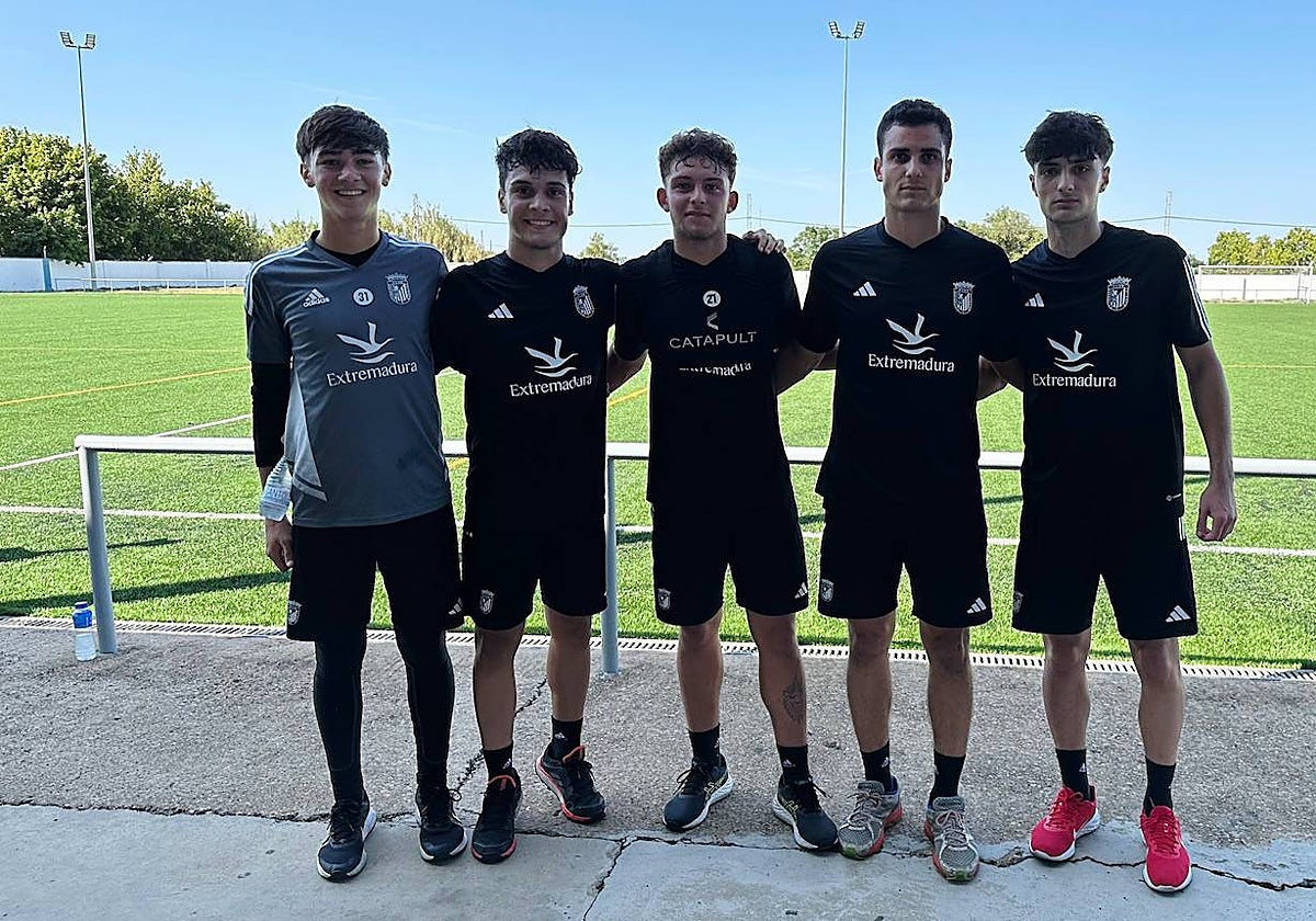 Pablo Gragera, Raúl Tamudo, Dani Cordero, Agustín Izquierdo y Aníbal.