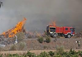 Imagen del incendio en Mérida