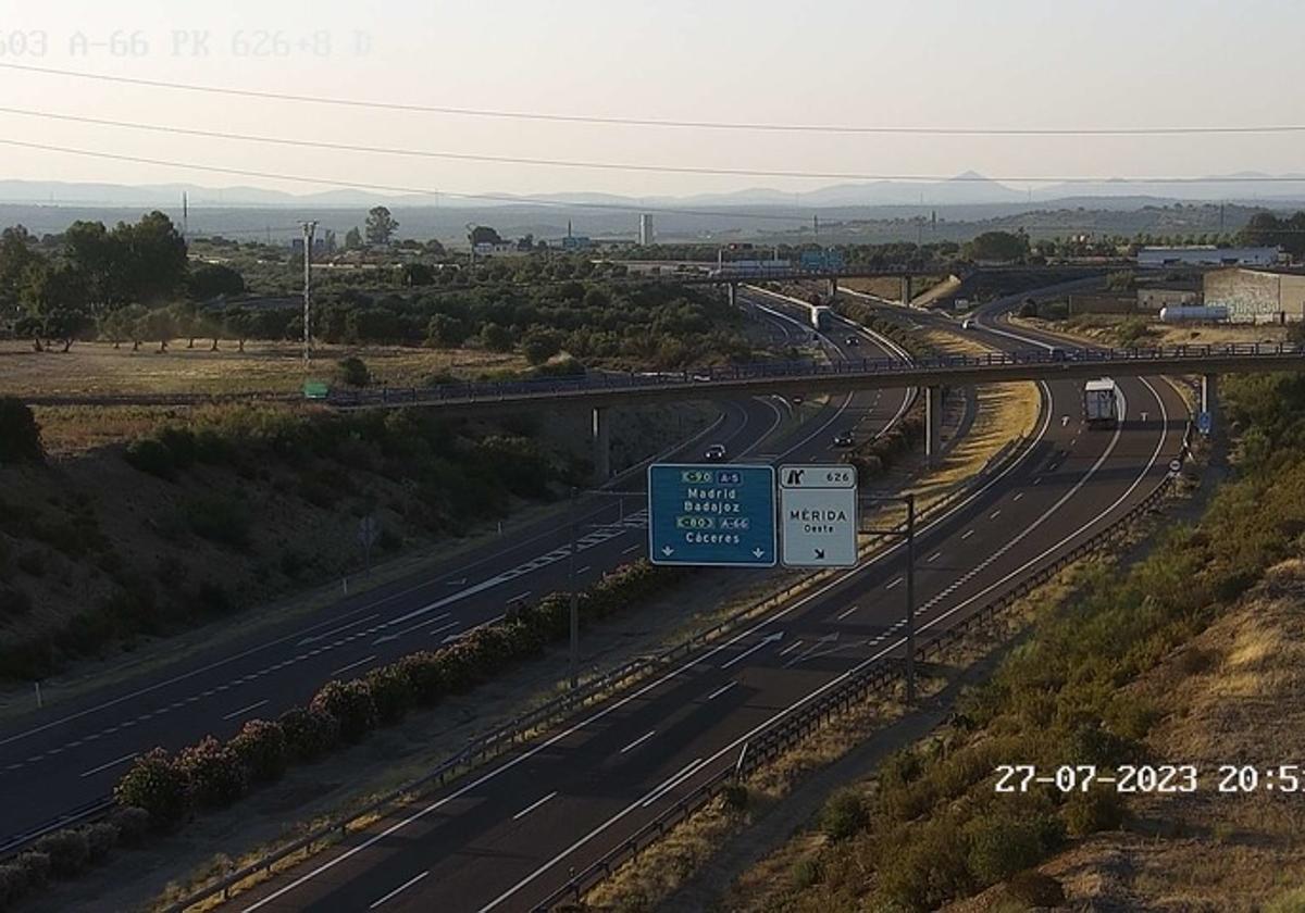 Imagen de la A-66 cerca del lugar del suceso.