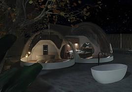 Recreación del resultado final del alojamiento.