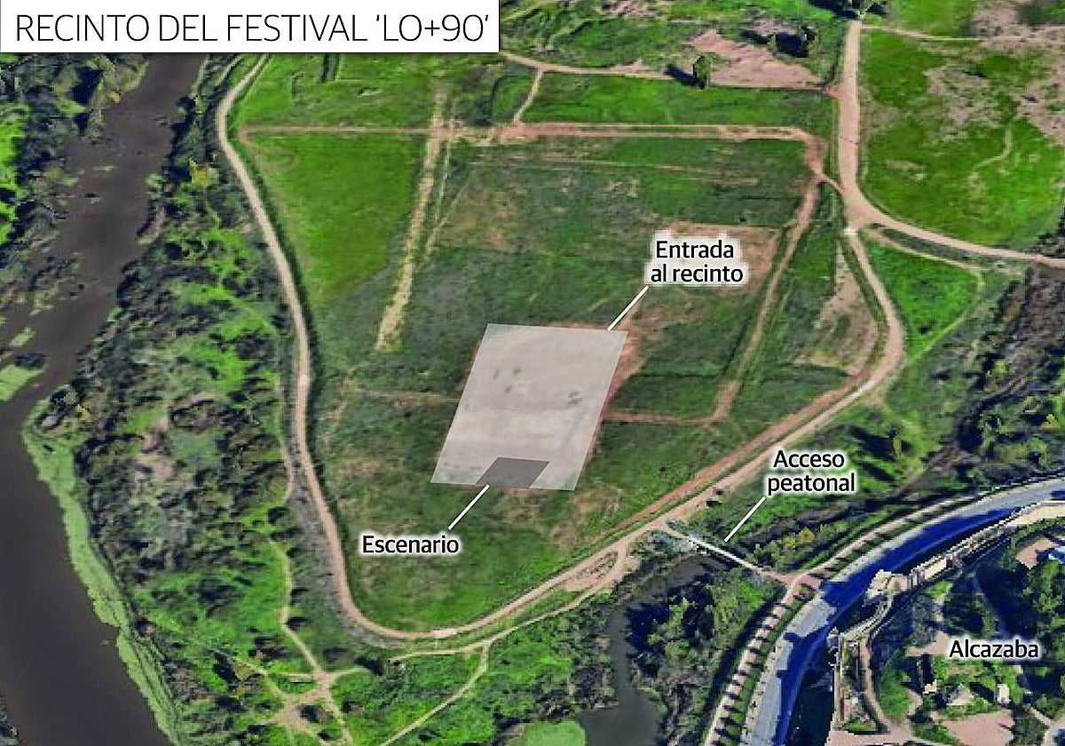 Gráfico de cómo será el primer recinto para concierto que tendrá El Pico.