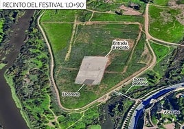 Gráfico de cómo será el primer recinto para concierto que tendrá El Pico.