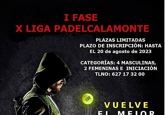 Inscripciones para la I Fase de la X Liga Padelcalamonte