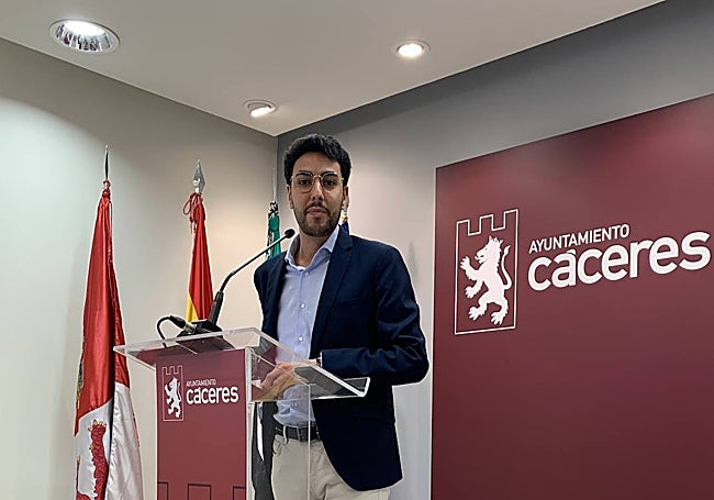 Ángel Orgaz, concejal portavoz, tras una Junta de Gobierno.