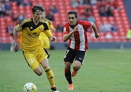 Jurgi Oteo durante su etapa en el Bilbao Athletic.