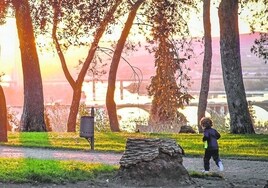 Vistas desde el parque de la Alcazaba de Badajoz.