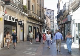 Imagen de la calle San Pedro de Cáceres, donde se ha producido el último intento de estafa.