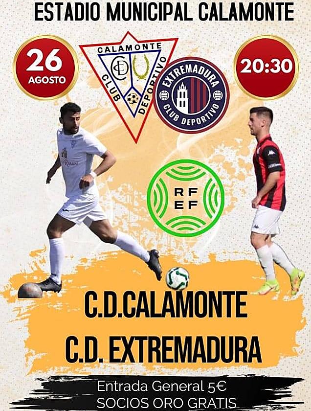 Calamonte y CD Extremadura se medirán en un amistosos en el