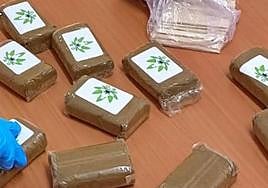 Imagen de la droga incautada.