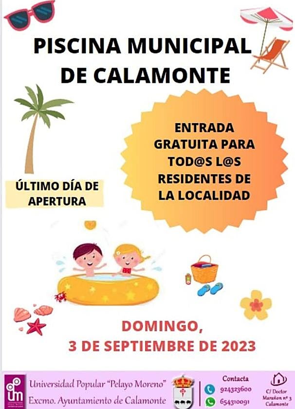 Calamonte despide la temporada de baños