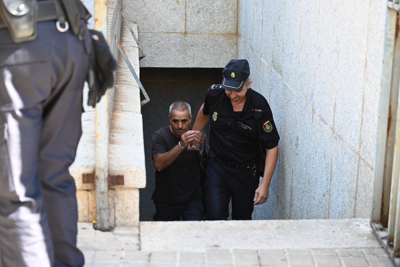 Primeras imágenes del detenido por la muerte de Luis Ventura en Badajoz