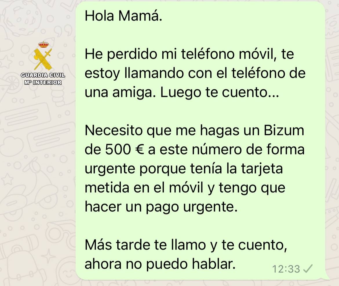 La Guardia Civil de Cáceres alerta del timo del familiar en apuros