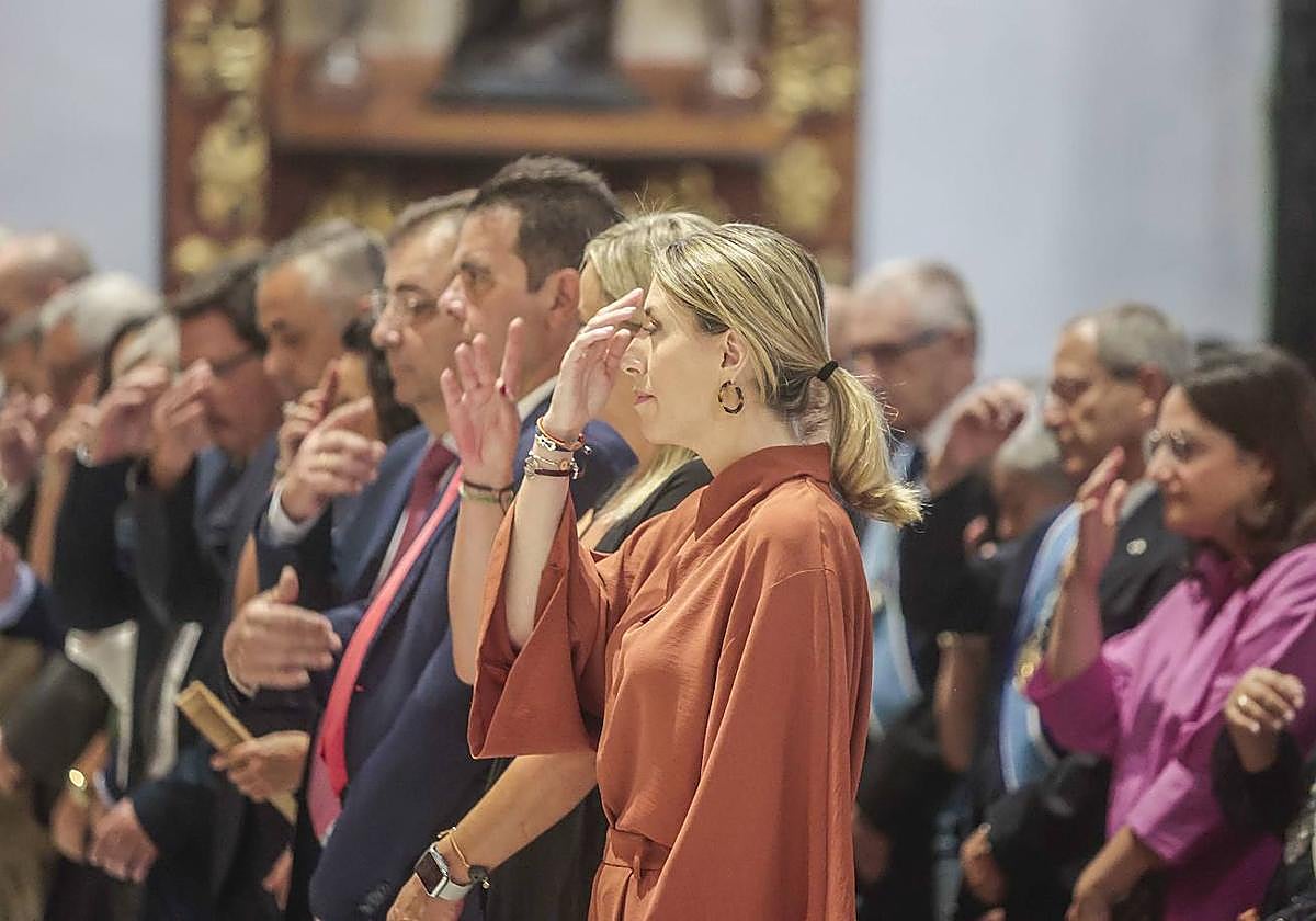 Autoridades en el Día de Extremadura en Guadalupe.