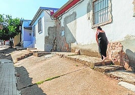 Estado de las aceras en una calle del barrio.