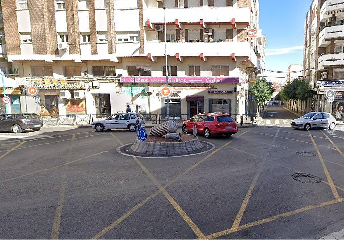 Rotonda en la que ha tenido lugar el accidente.