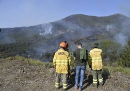 Incendio forestal en Las Hurdes y Gata el pasado mes de mayo.