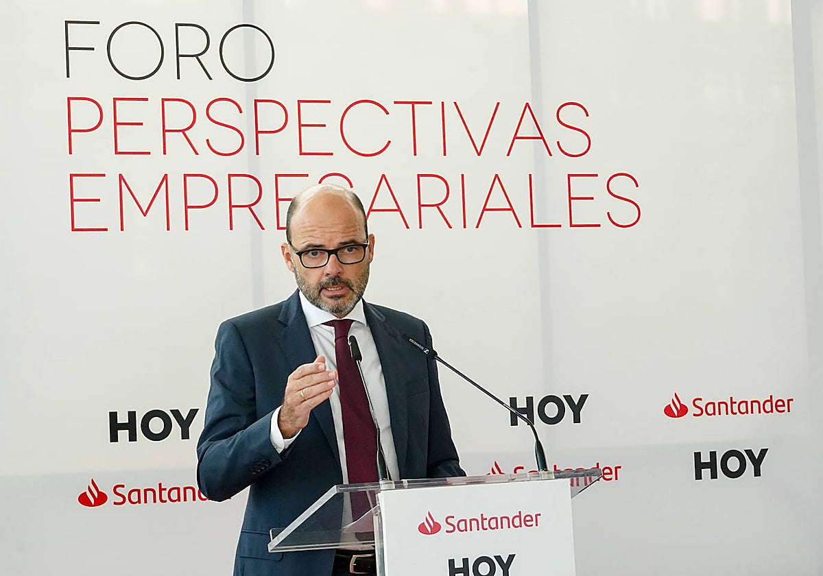 Justiniano Cortés, durante su intervención en el acto.