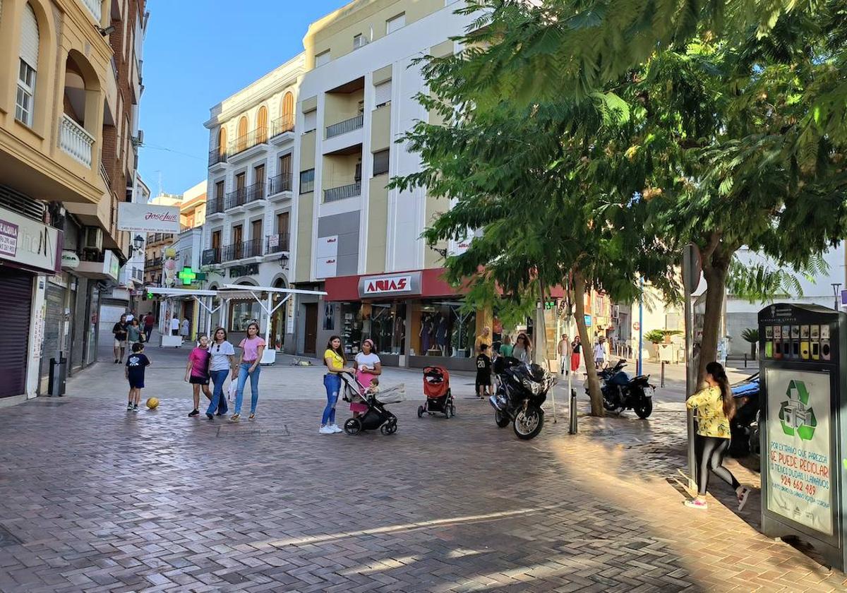 Calle Real en Almendralejo en la actualidad.