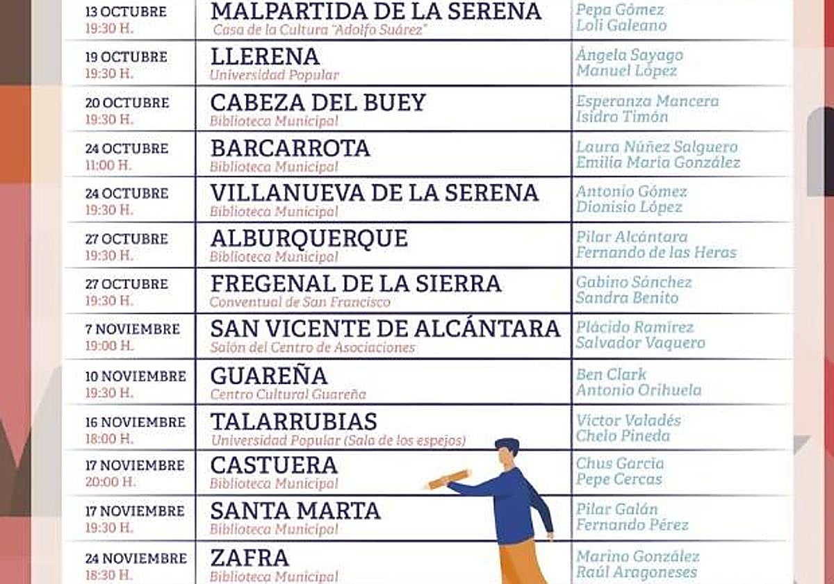 Imagen principal - Fregenal de la Sierra será una de las localidades a las que llegue &#039;Literatura en mi pueblo&#039;