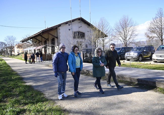 Vía verde junto a la estación de Hervás.