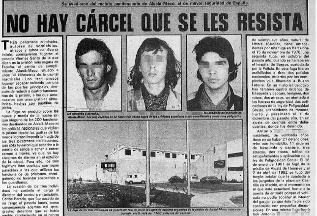 Página de 'El Caso' con los peligrosos delincuentes expertos en fugas.