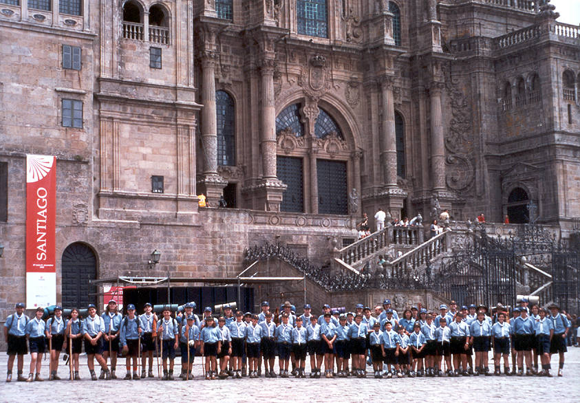 Imagen tomada en 2004, de la peregrinación a Santiago del grupo scout Sant Yago de Cáceres.