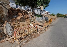 El muro que se derrumbó en diciembre.