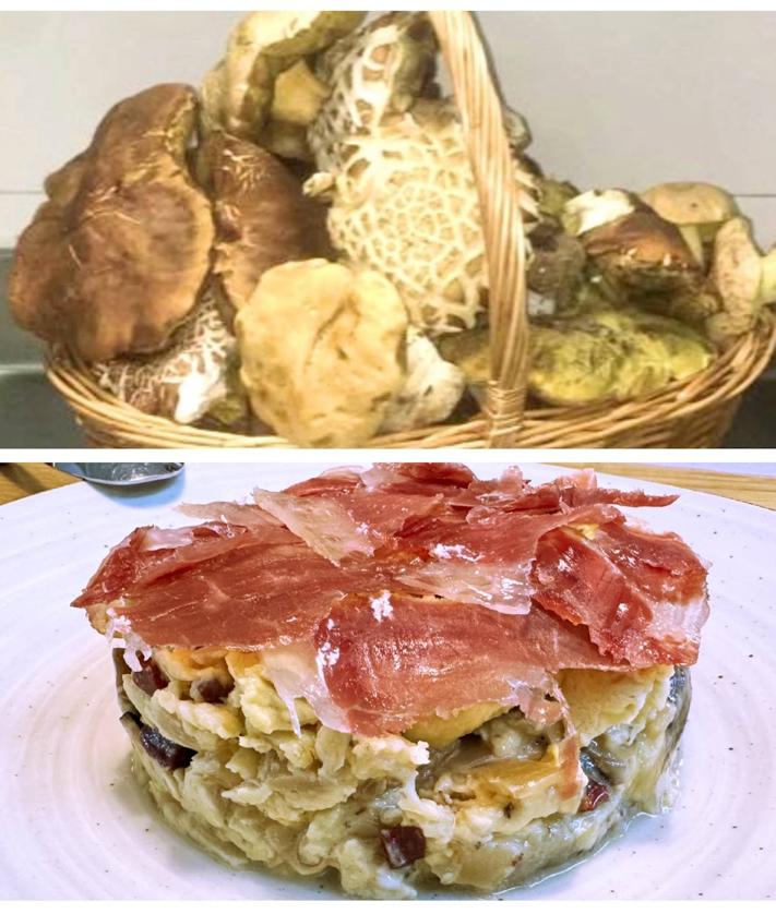 Imagen secundaria 2 - Pan, aperitivo y revuelto de boletus.