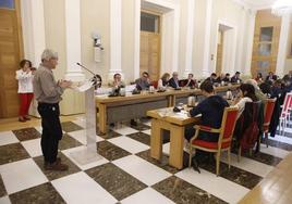 Santiago Márquez, de Ama Cáceres, en el pleno.