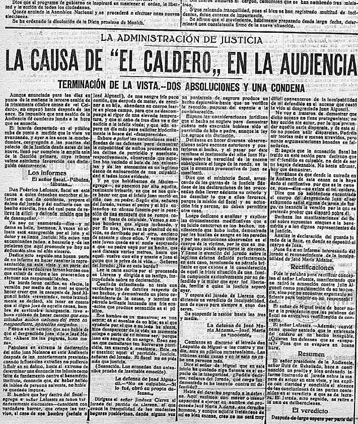 Imagen secundaria 2 - El extremeño que recogía la sangre de su cuñado en un caldero