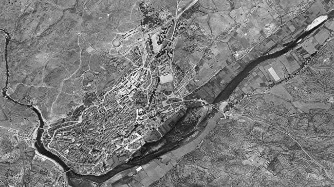 Imagen antes - Así han cambiado las principales ciudades de Extremadura vistas desde el aire