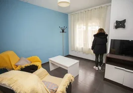 Imagen de 2022 de uno de los espacios residenciales de la Casa de la Mujer de Cáceres.