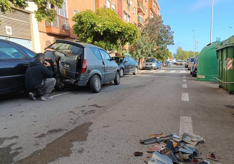 Detenido tras embestir a varios coches en Aldea Moret, entre ellos uno policial, y provocar cuatro heridos