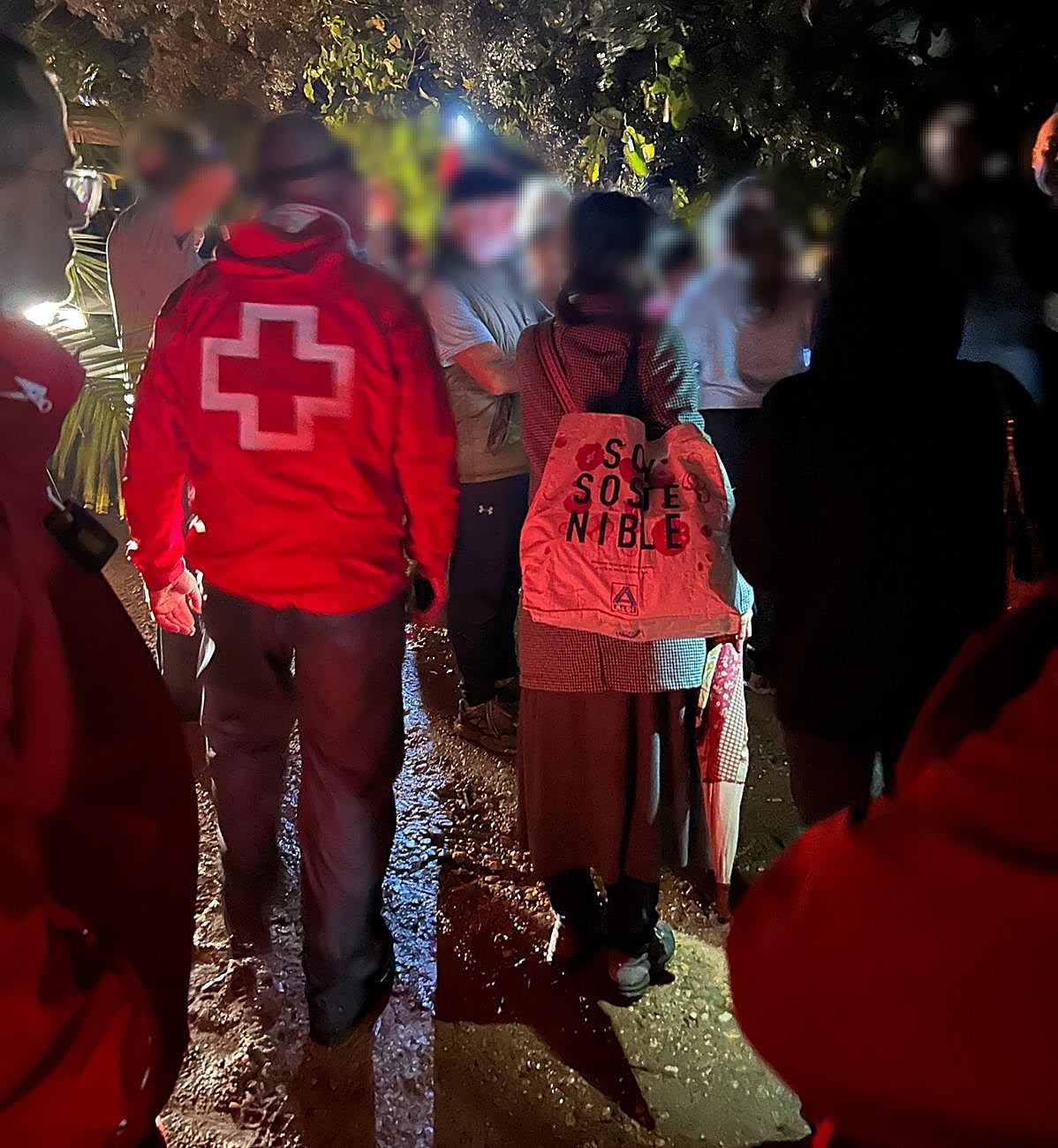 Imagen de Cruz Roja acompañando a los afectados.