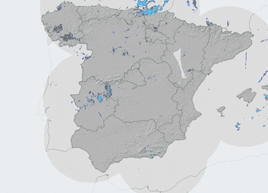 Imagen de archivo de los efectos de un temporal de aire en Mérida.