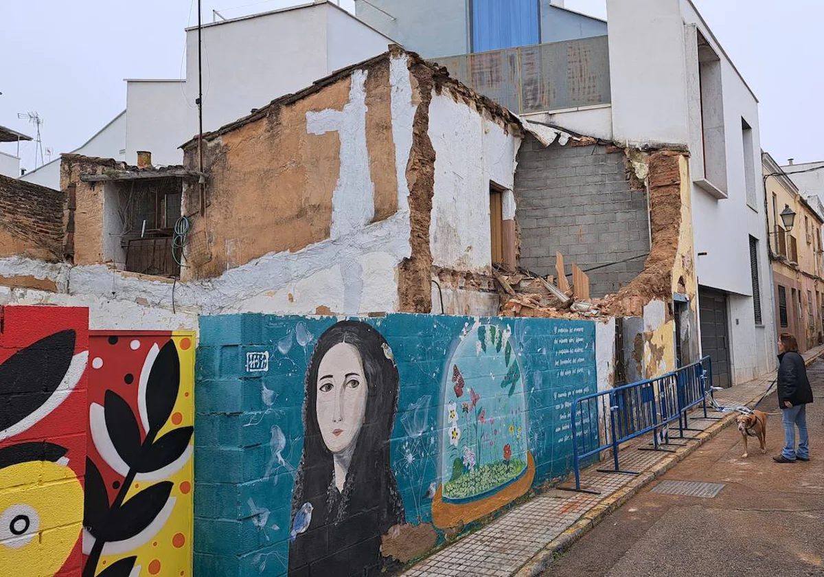 Casa derribada en la calle Afligidos.